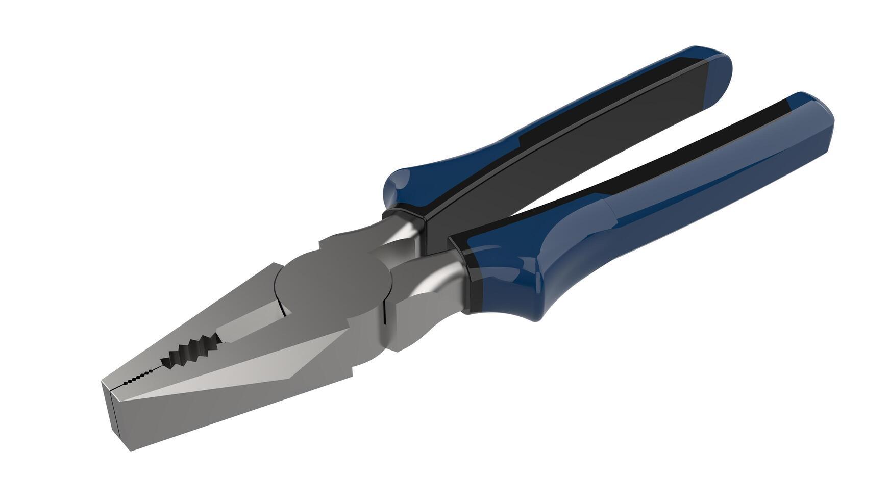 Side cutting pliers close-up scene isolated on background. Ideal for large publications or printing. 3d rendering - illustration photo
