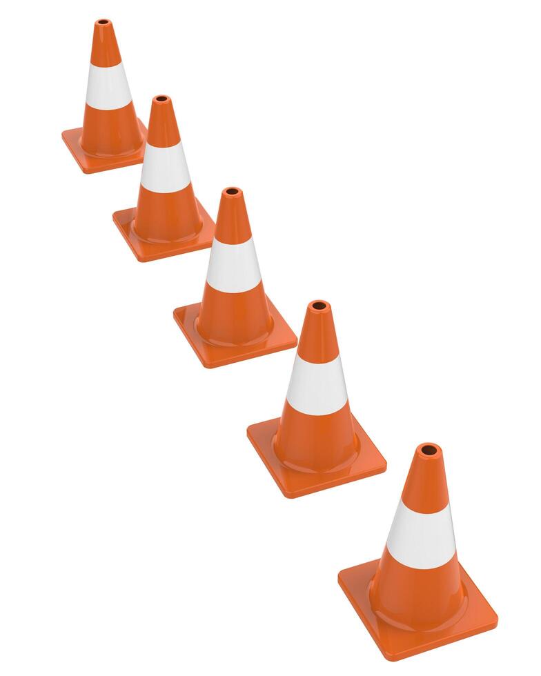 Traffic one isolated on background. 3d rendering - illustration photo