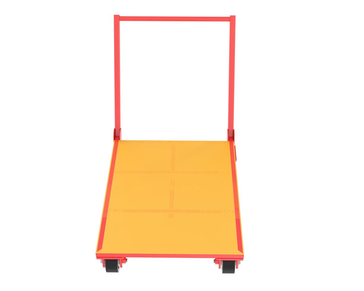 Warehouse cart isolated on background. 3d rendering - illustration photo