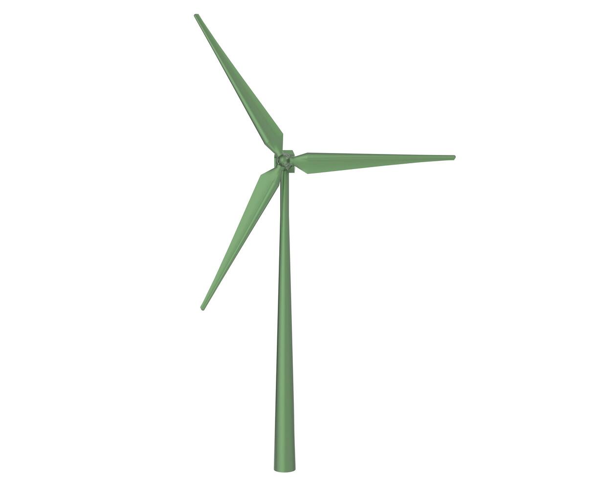 Windmill isolated on background. 3d rendering - illustration photo