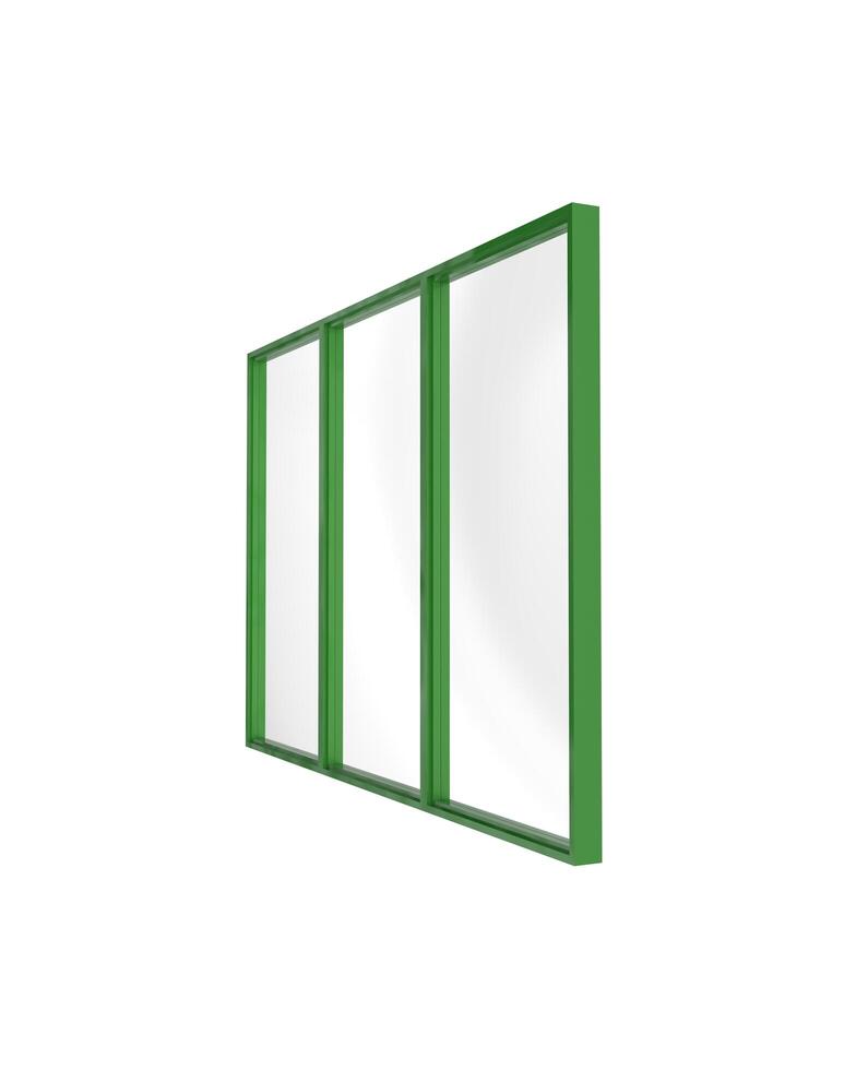 Apartment window isolated on background. 3d rendering - illustration photo