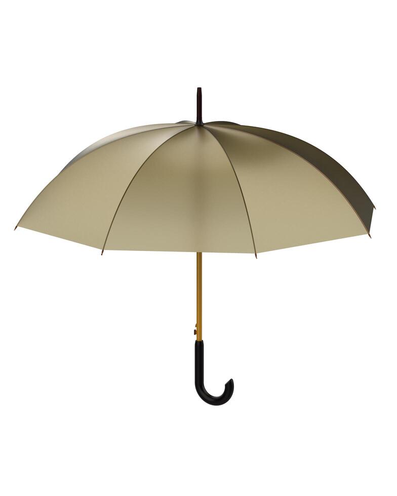 Umbrella isolated on background. 3d rendering - illustration photo