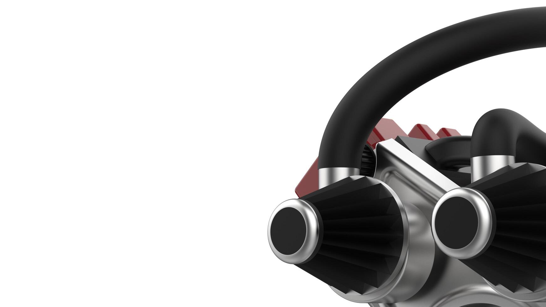 Supercar engine isolated on background. 3d rendering - illustration photo