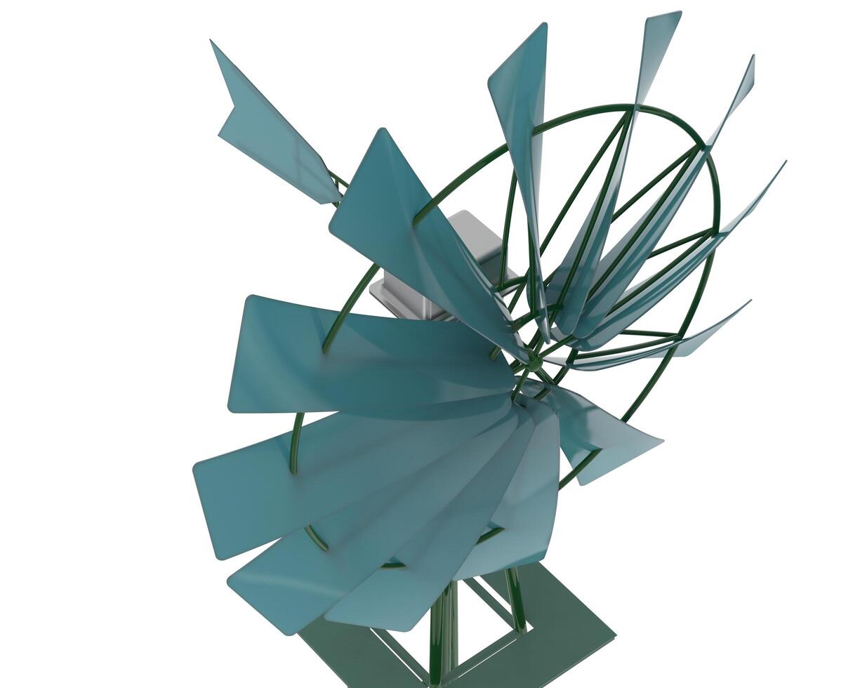 Windmill isolated on background. 3d rendering - illustration photo