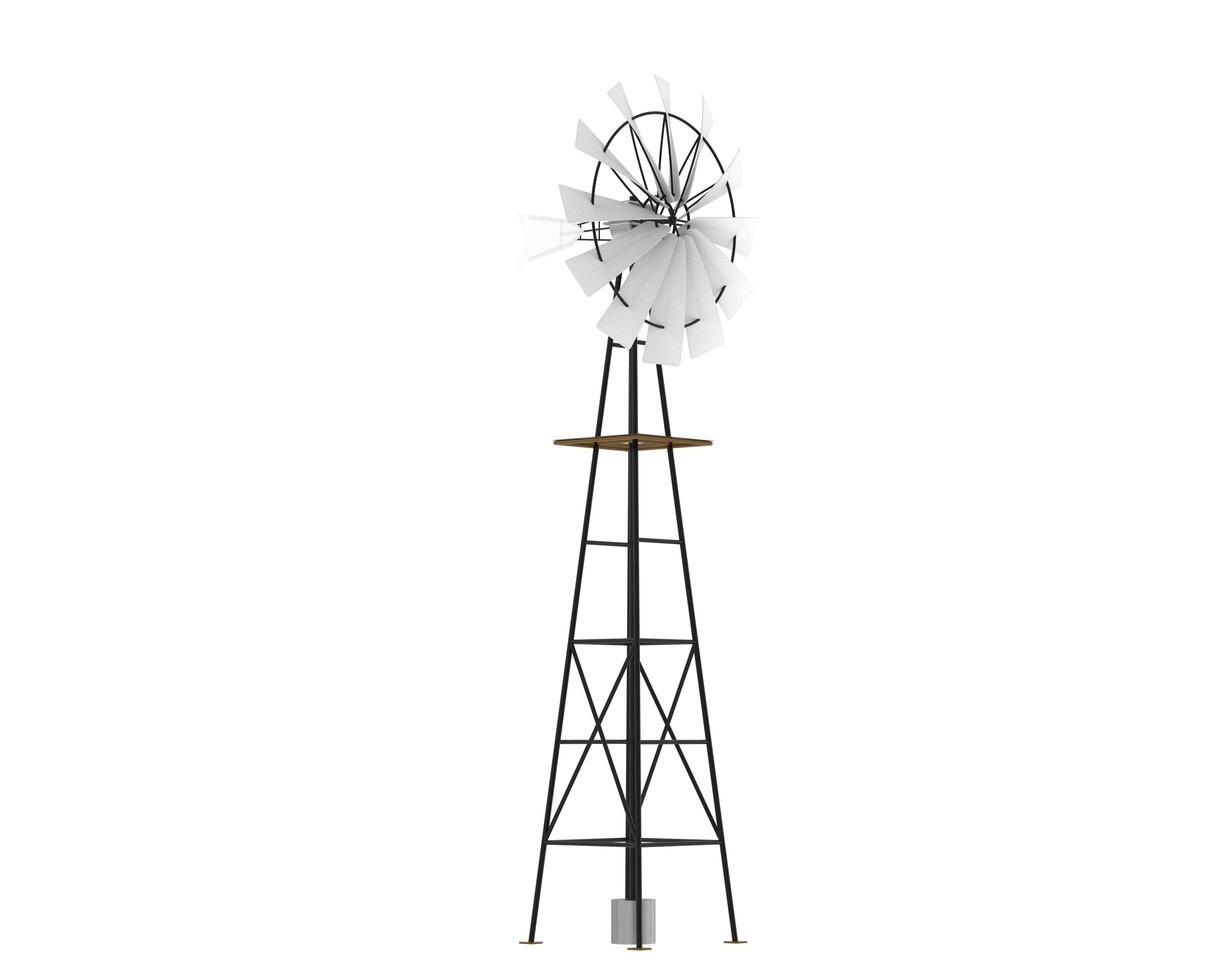 Windmill isolated on background. 3d rendering - illustration photo