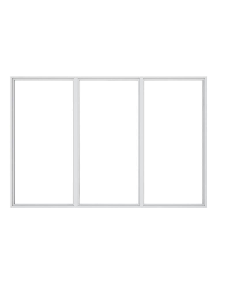 Apartment window isolated on background. 3d rendering - illustration photo
