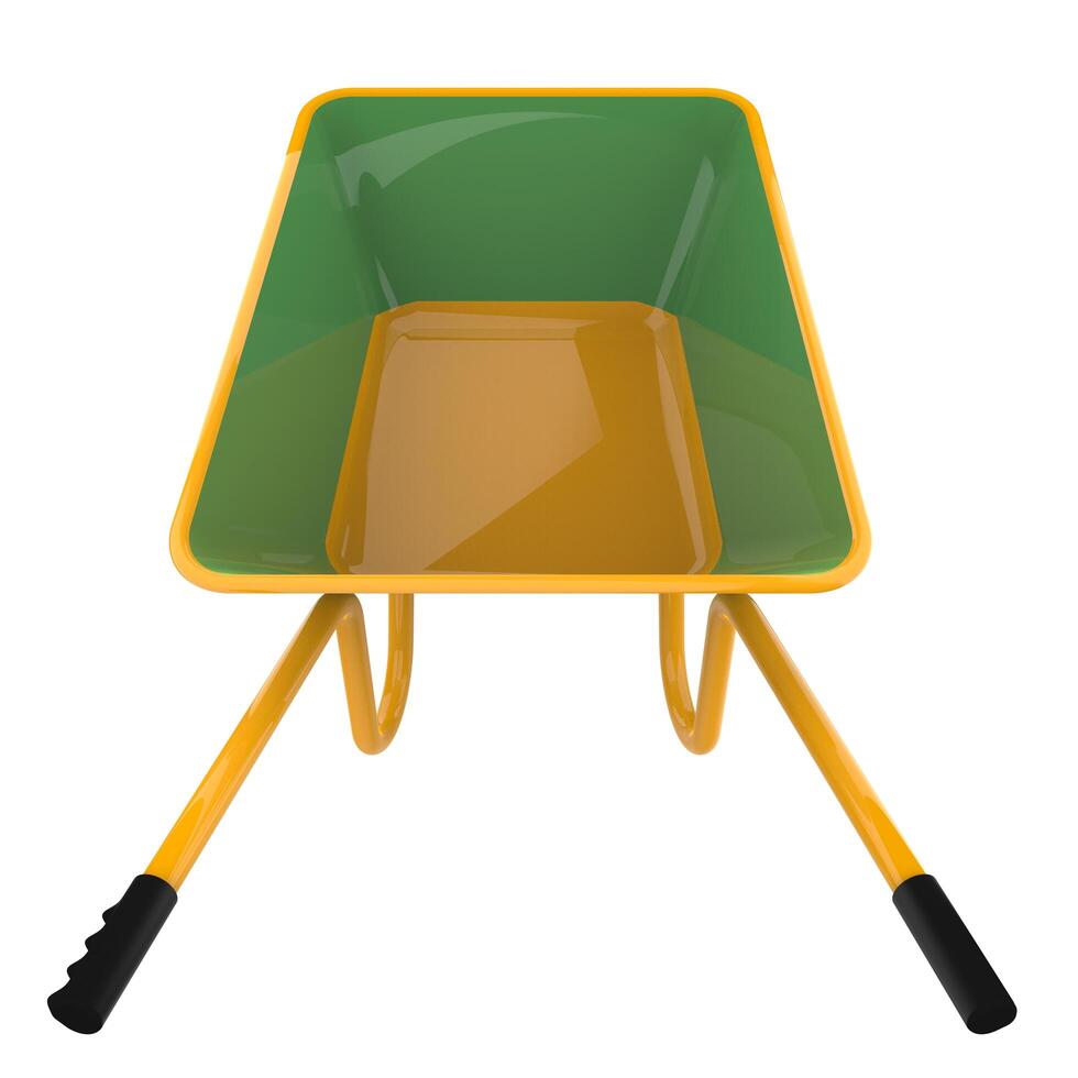 wheelbarrow isolated on background. 3d rendering - illustration photo