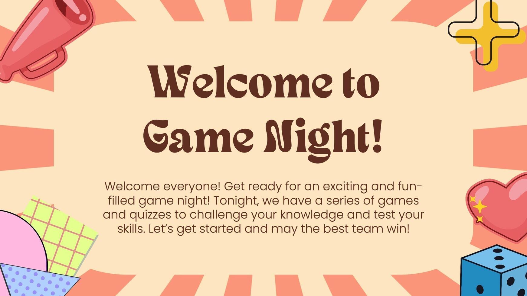 Game Night Quiz Presentation template