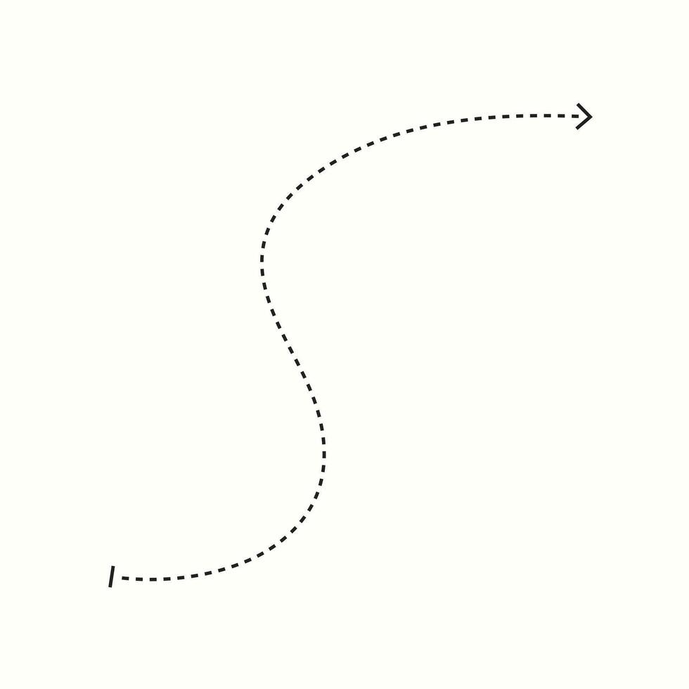 Directional dotted arrow design vector