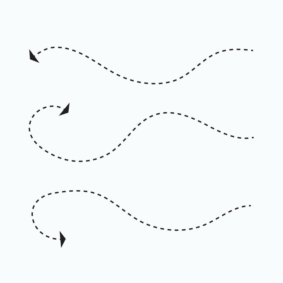 Dotted arrow directional vector