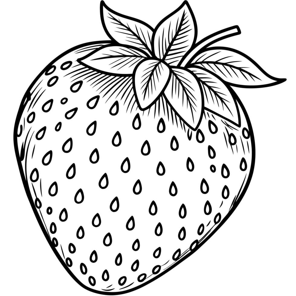 strawberry coloring pages free printable coloring pages vector