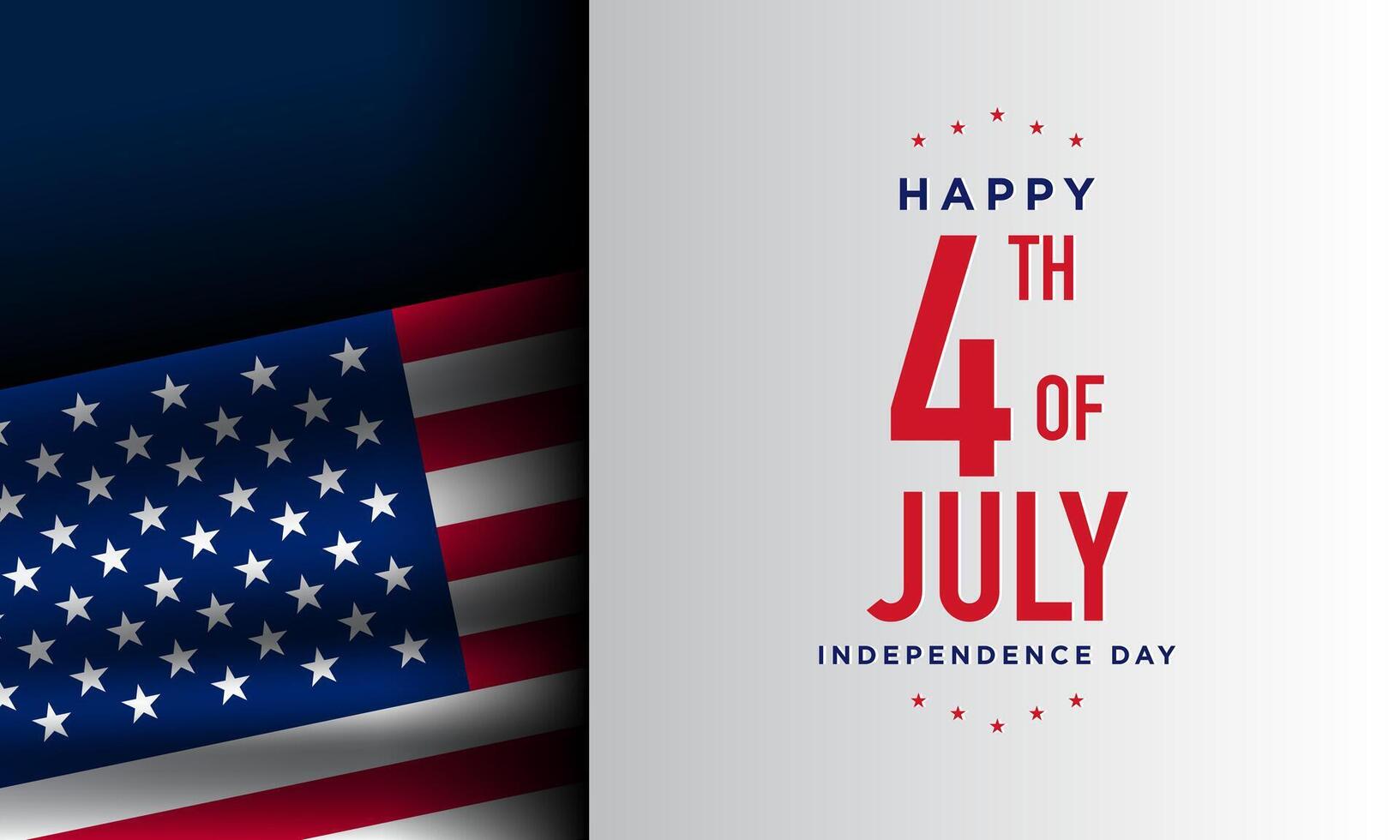 4th of July Independence Day Background Design. vector