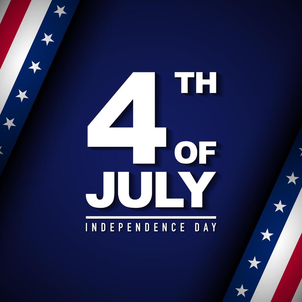 4th of July Independence Day Background Design. vector