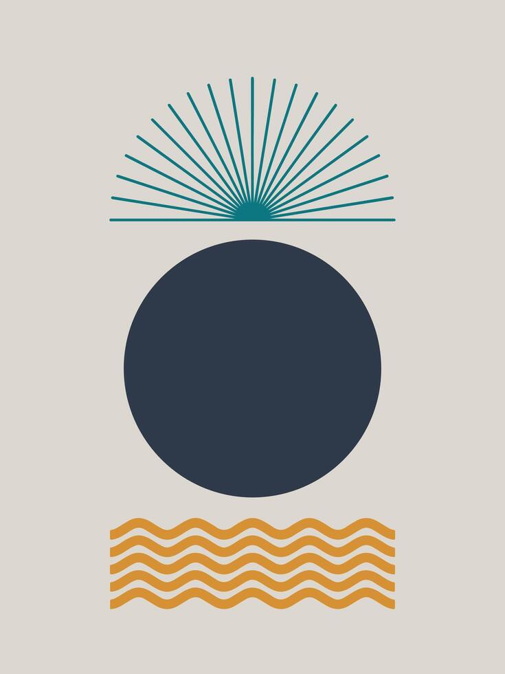 abstract poster for decoration, printable easy to edit for beginner vector
