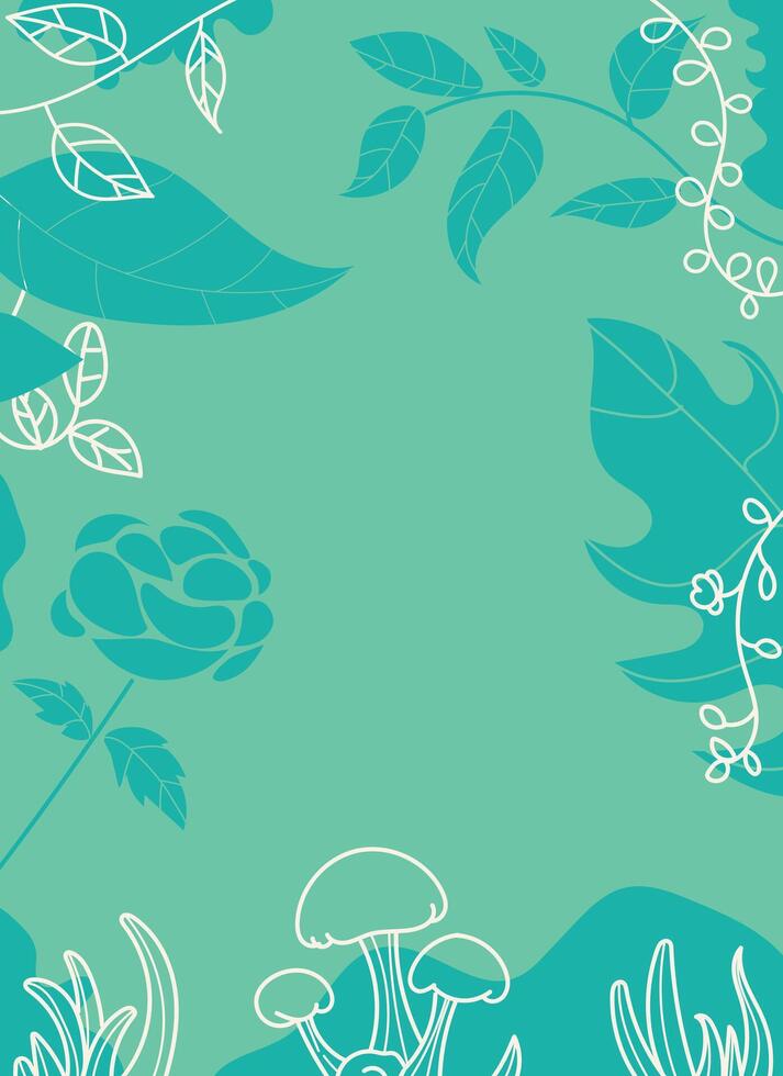 a blue floral background with a blue flower and a green background. vector