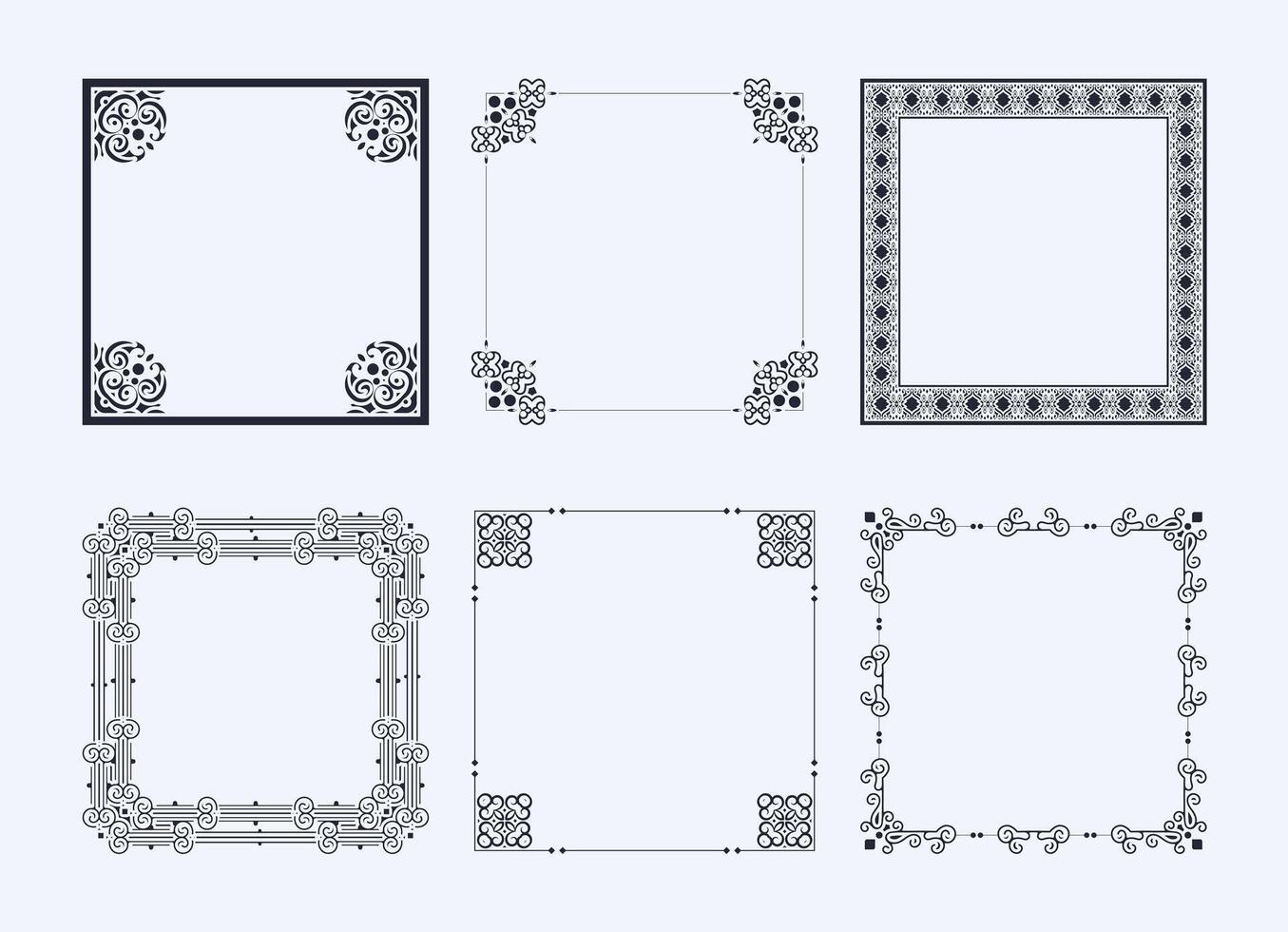 Frame ornamental elements design collection vector