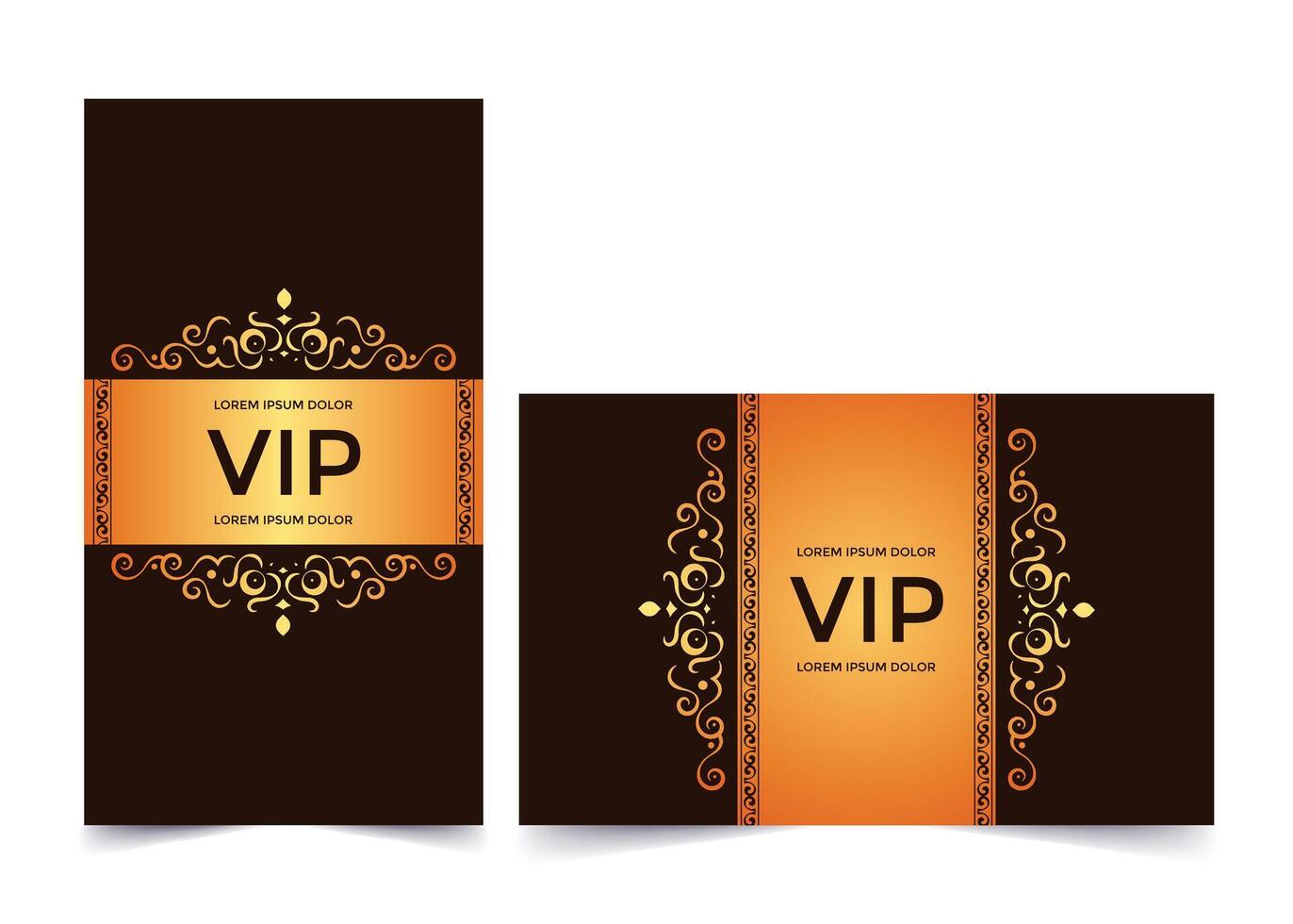 luxury dark vip card in ornament texture vector