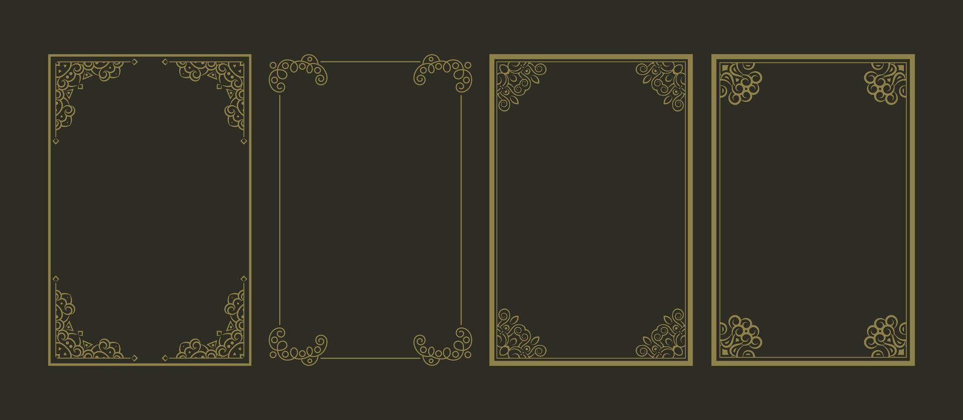 Frame ornamental elements design collection vector