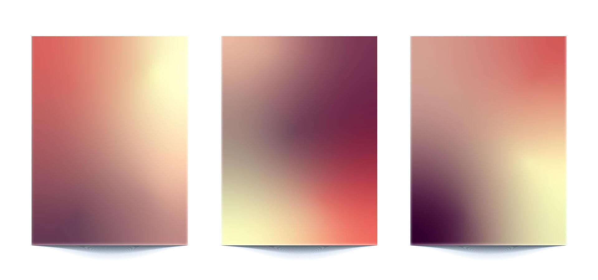 set abstract multi color gradient backgrounds of vibrant colors with modern style colors. For covers, wallpapers, brands, social media and other mobile projects vector