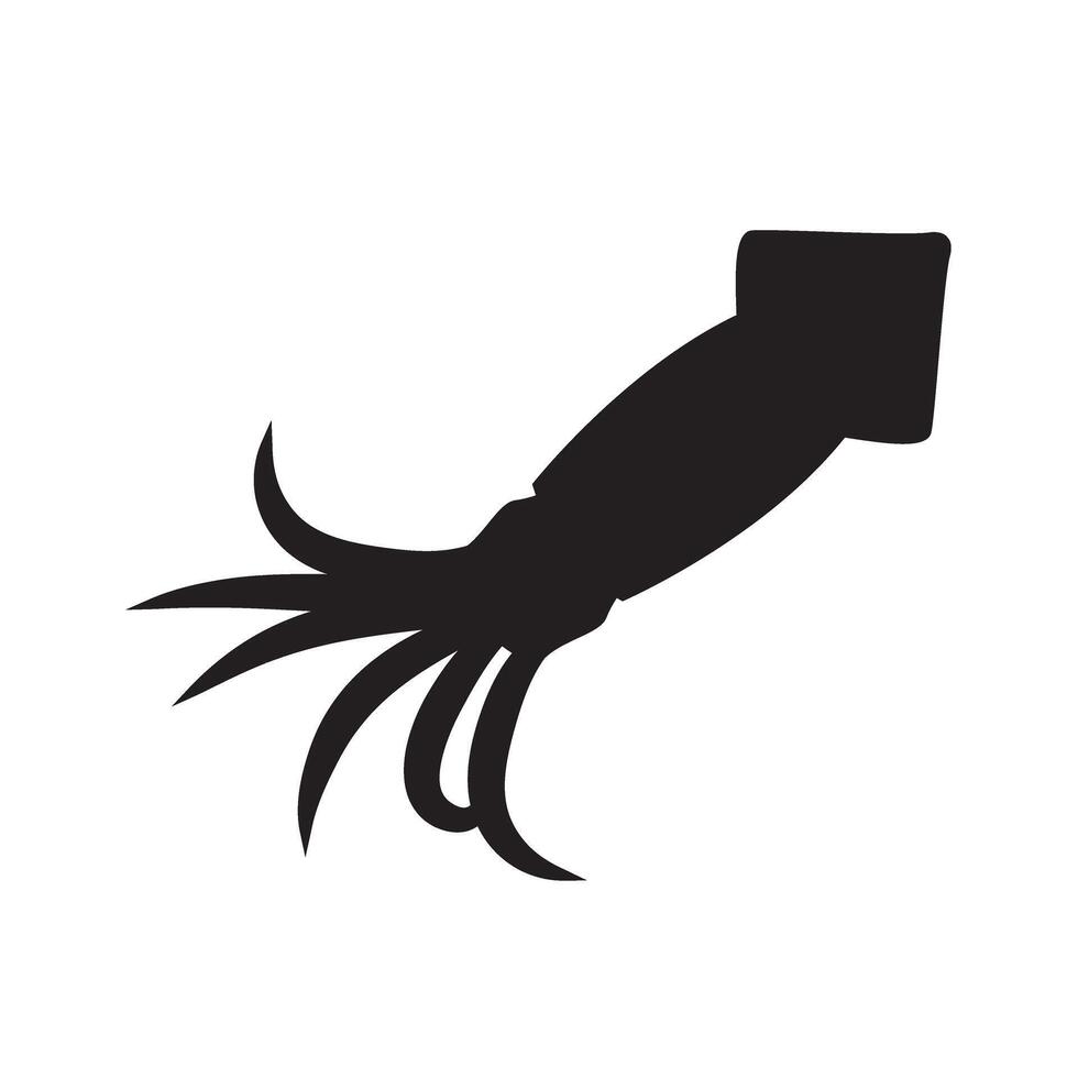 Squid solid icon, seafood concept, korean octopus squid sign, glyph style icon for mobile concept and web design. vector