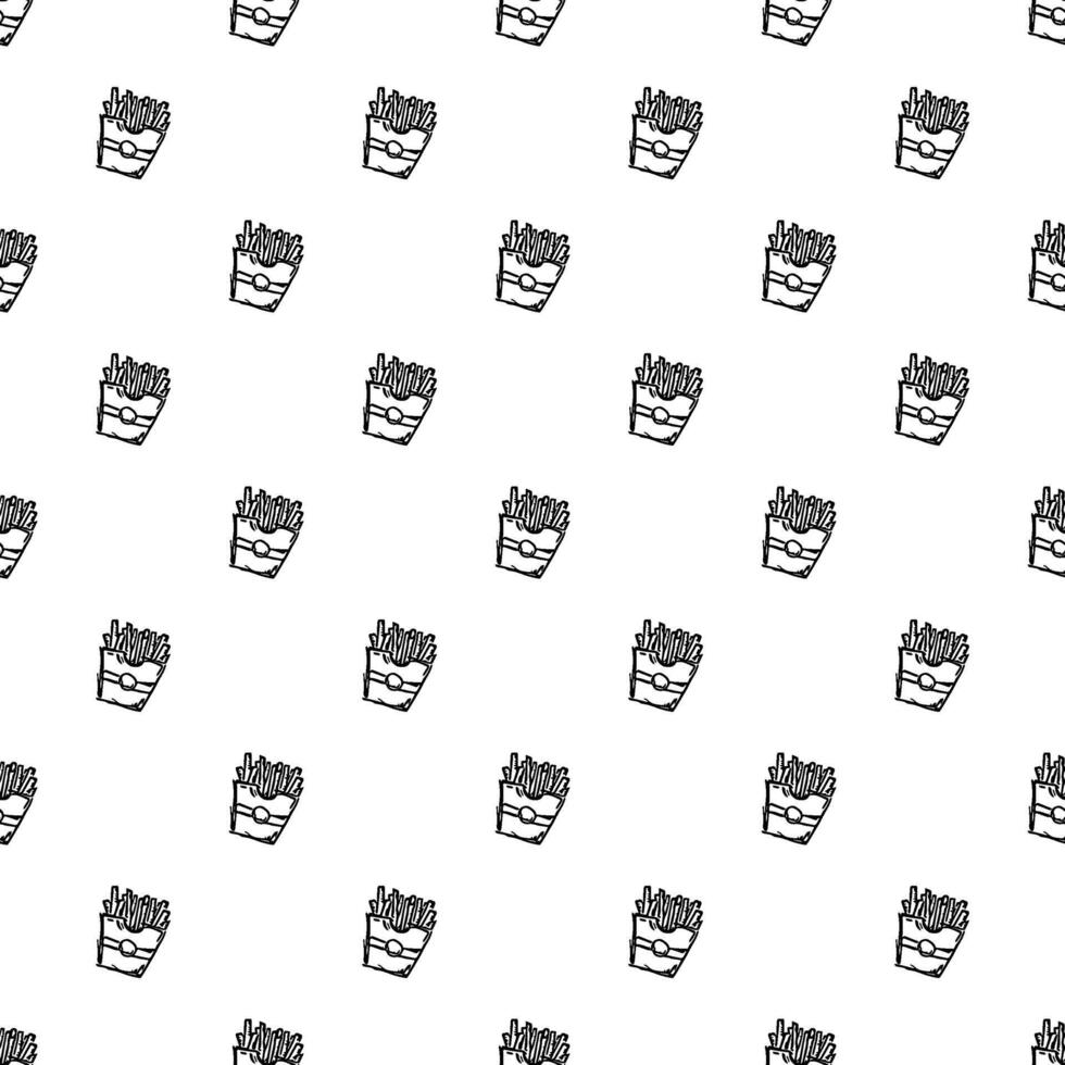 Seamless fast food pattern. fast food background vector