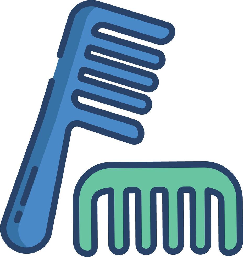 Comb linear color illustration vector
