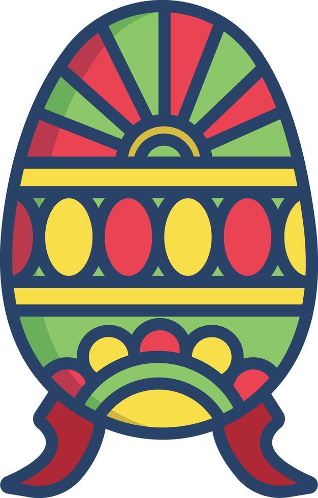 Faberge linear color illustration vector