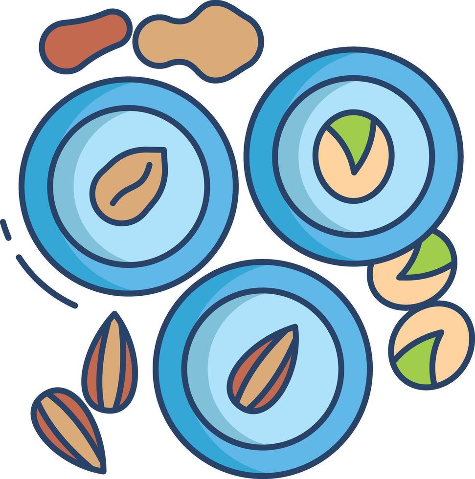 nut butter linear color illustration vector