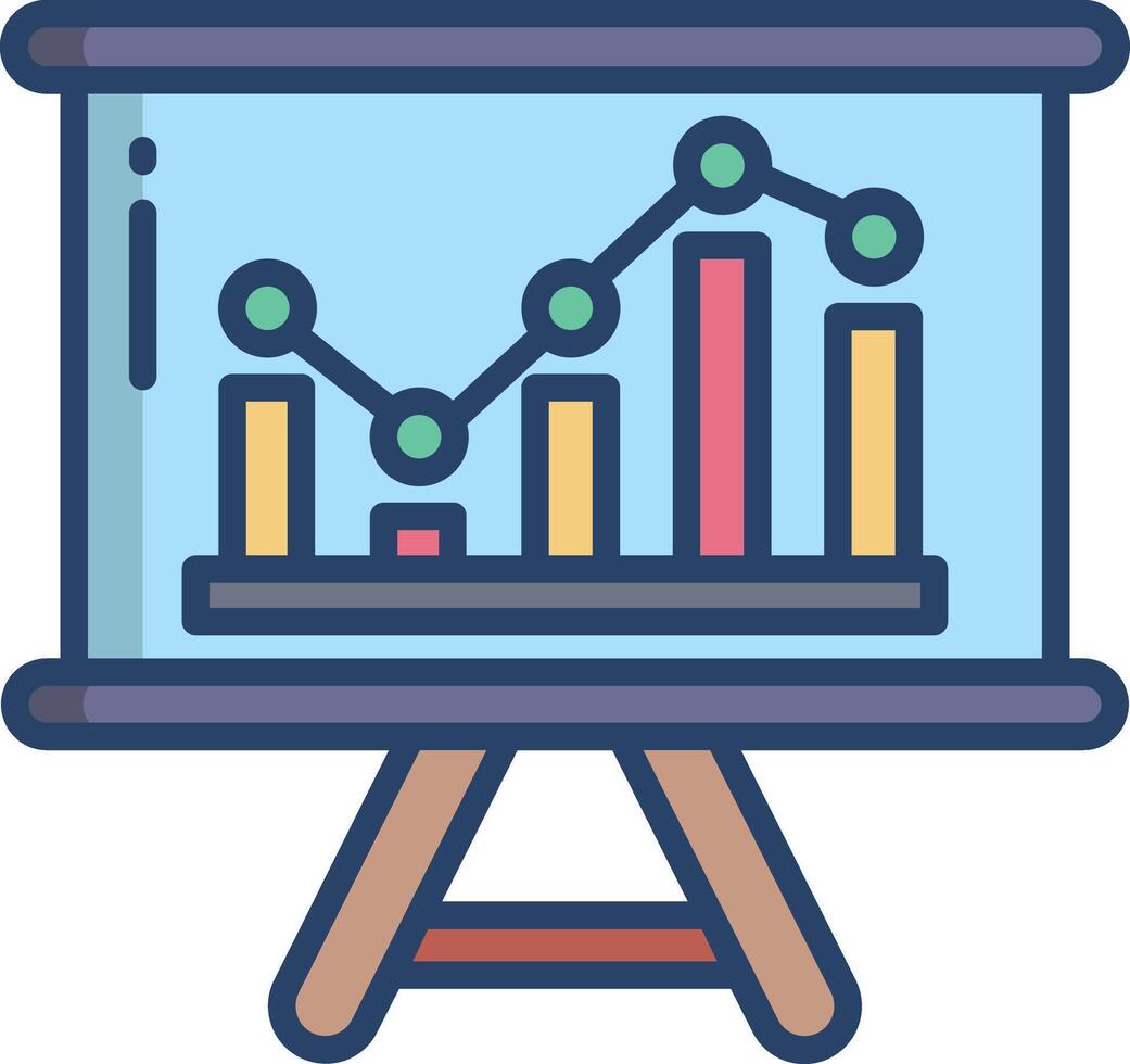 Presentation linear color illustration vector