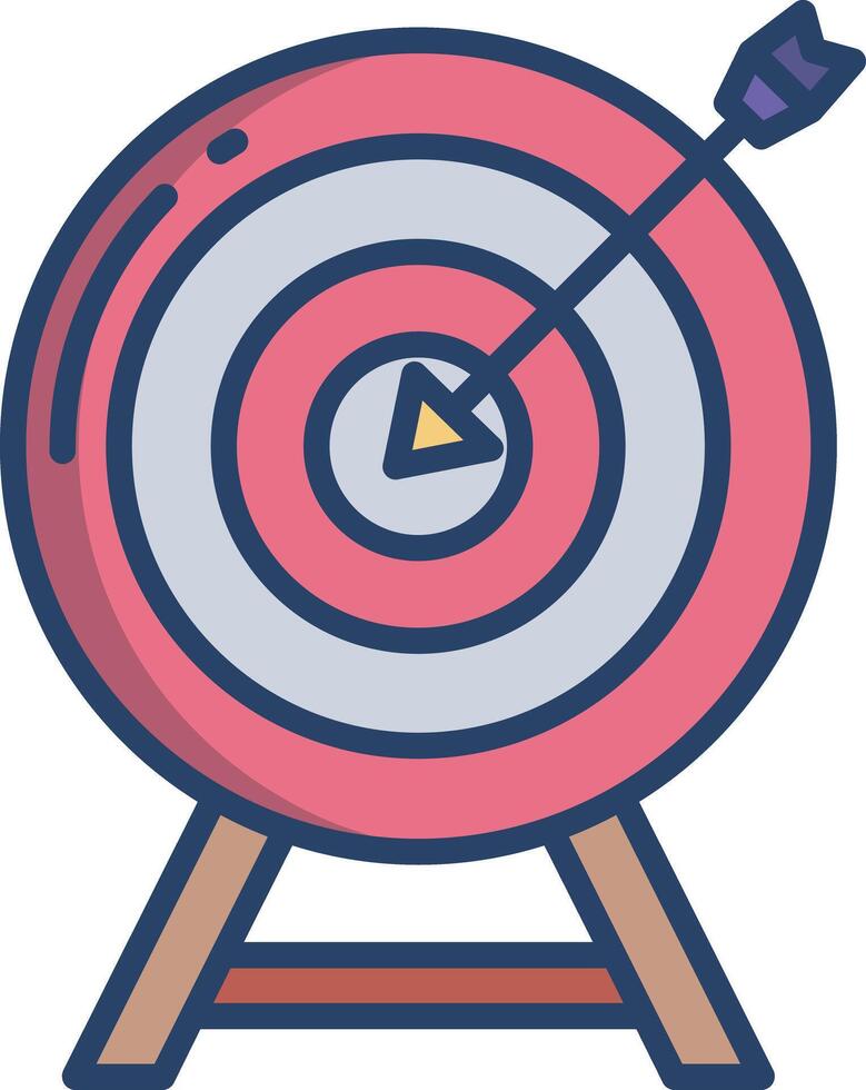 Target linear color illustration vector