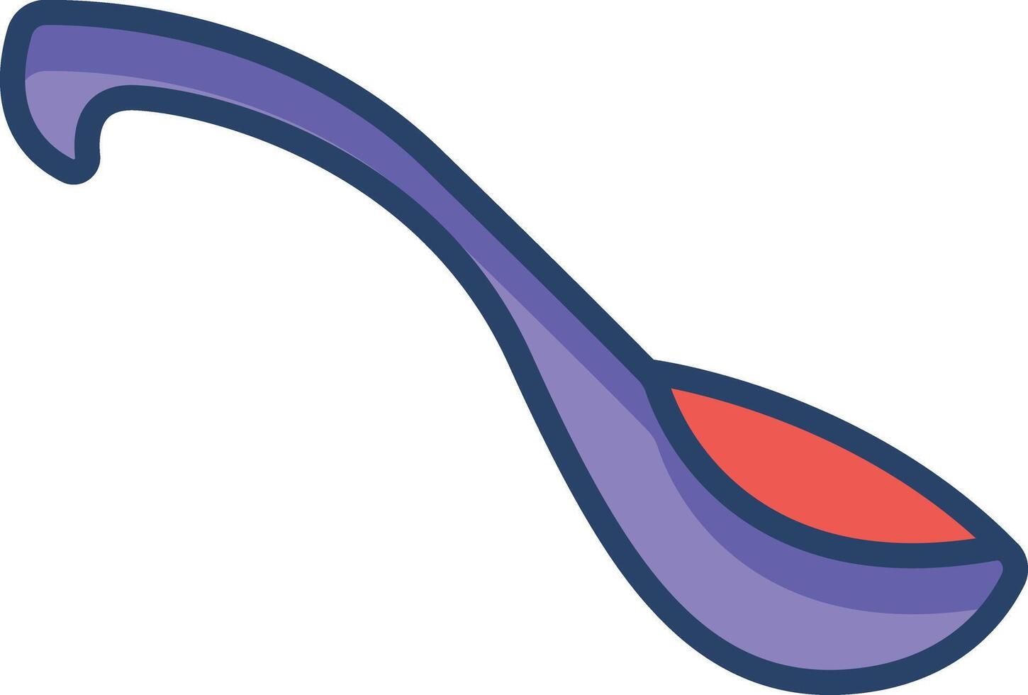Spoon linear color illustration vector