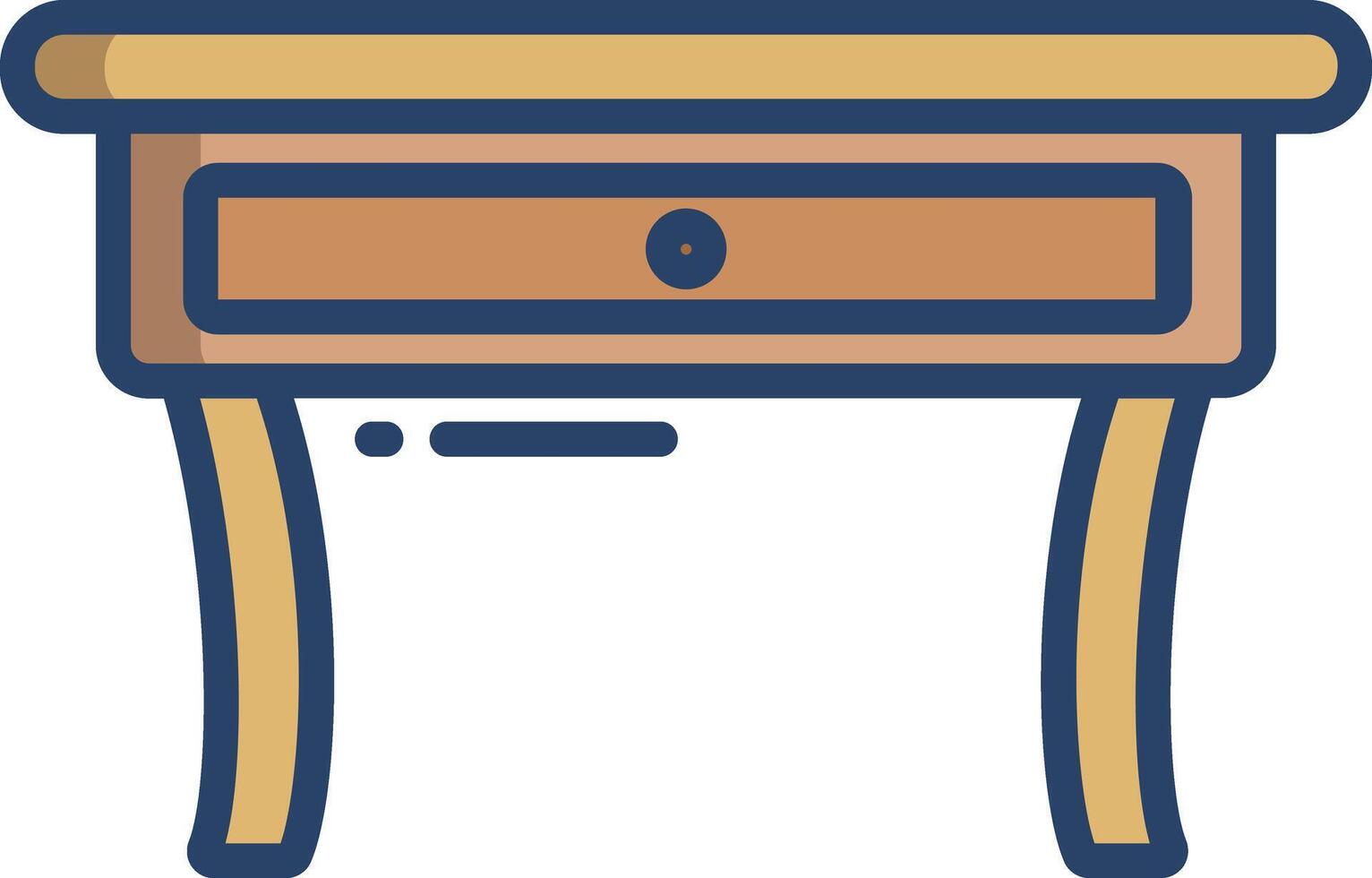 Table linear color illustration vector