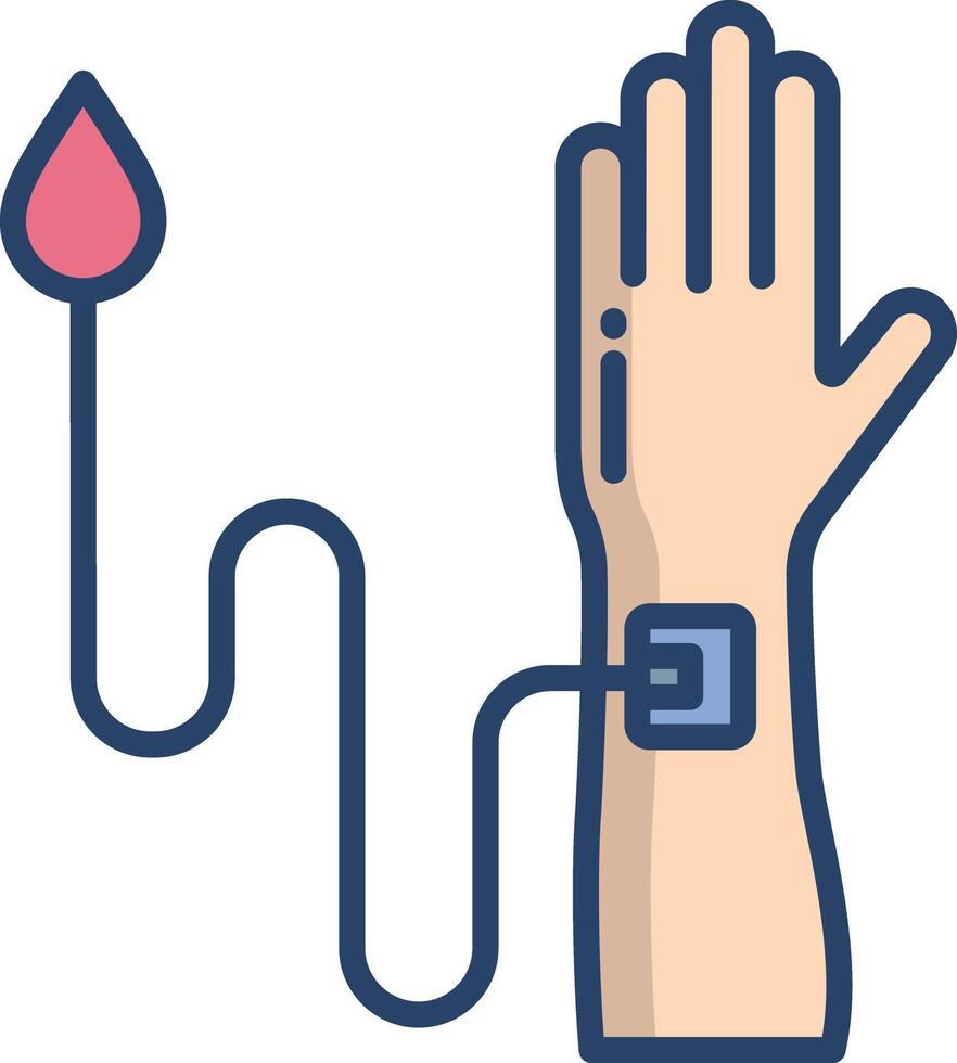 Blood Group linear color illustration vector