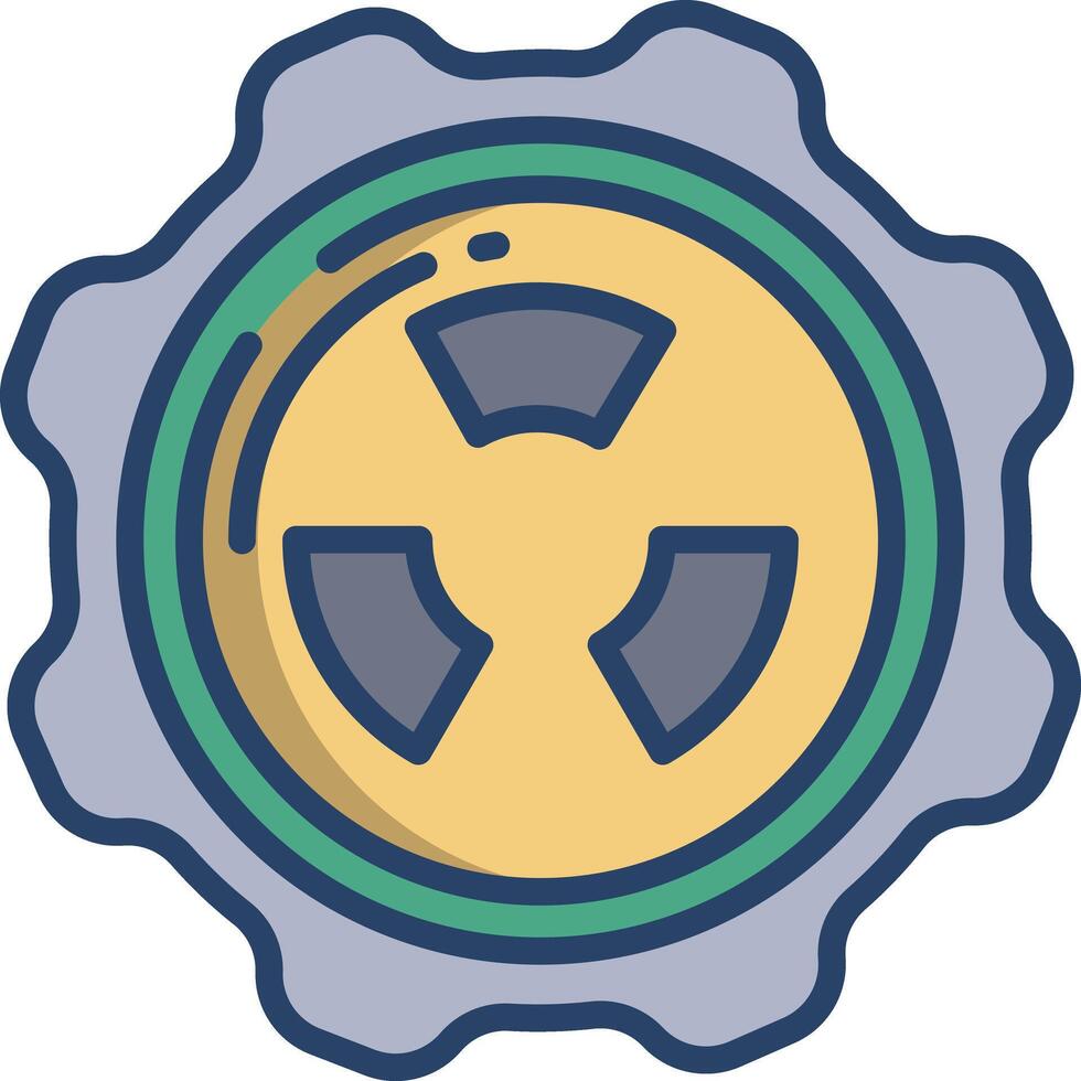 nuclear linear color illustration vector