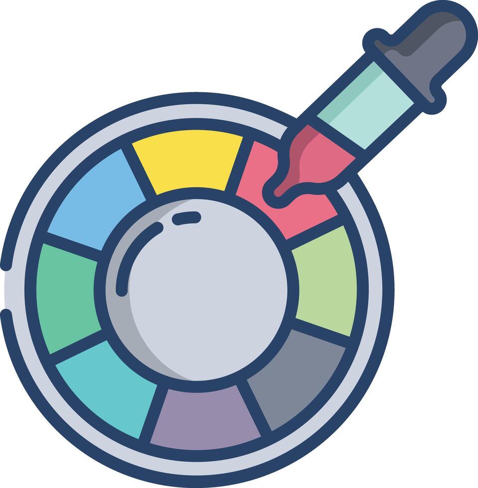 Colour palette linear color illustration vector