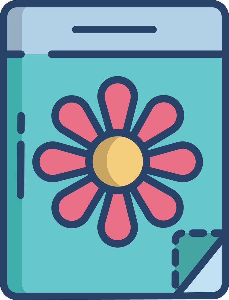 brochure linear color illustration vector