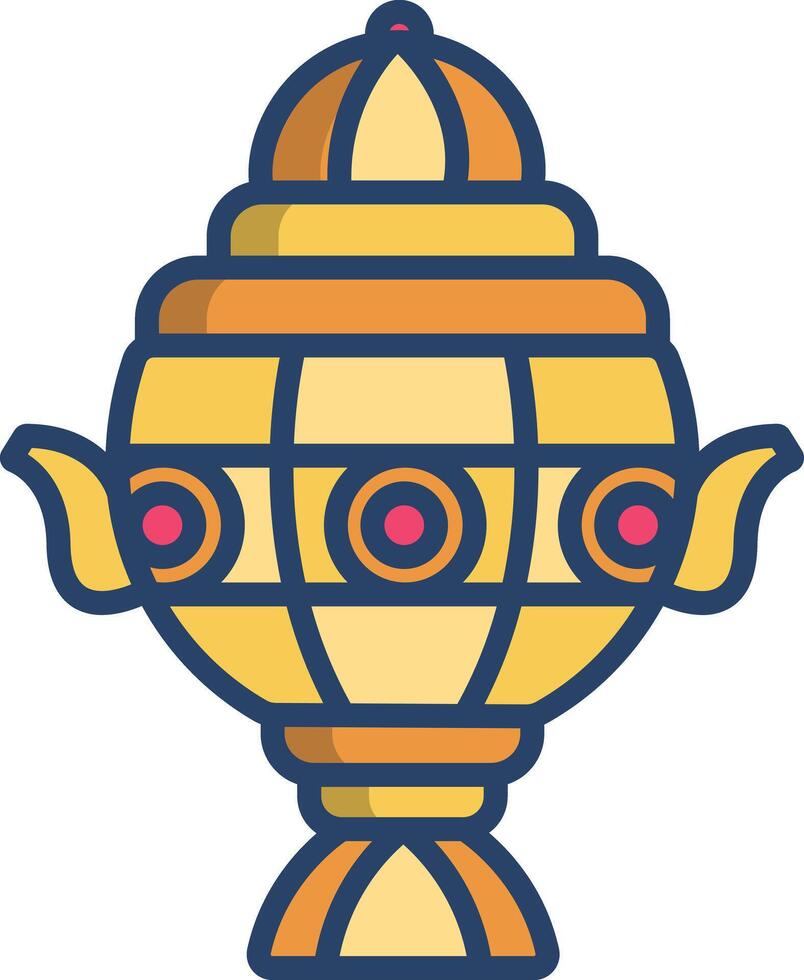 Samovar linear color illustration vector