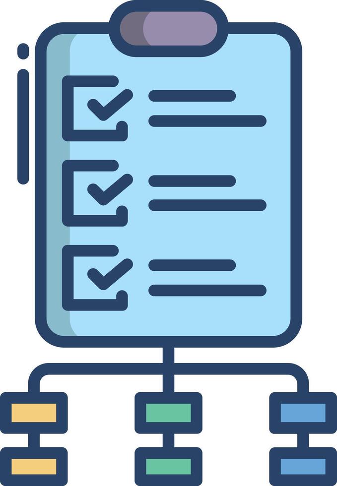 Briefing linear color illustration vector