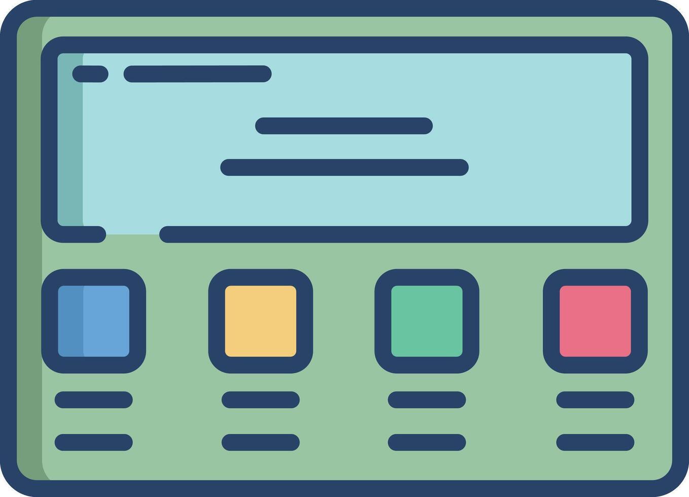 Banner linear color illustration vector
