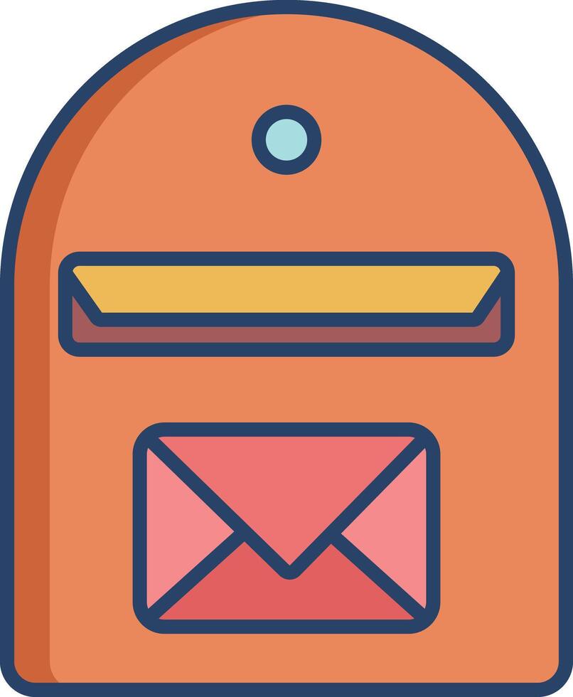Mail text linear color illustration vector