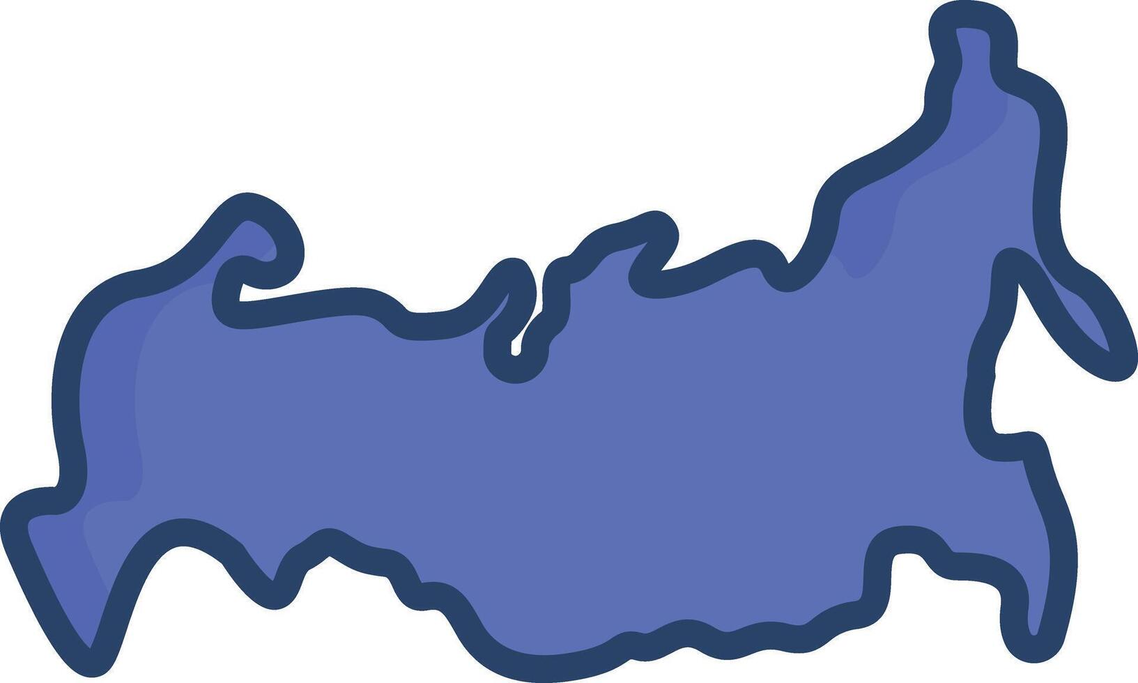 Russia Map linear color illustration vector