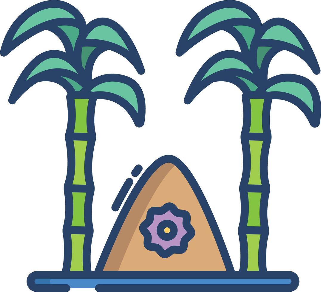 pongal puja linear color illustration vector