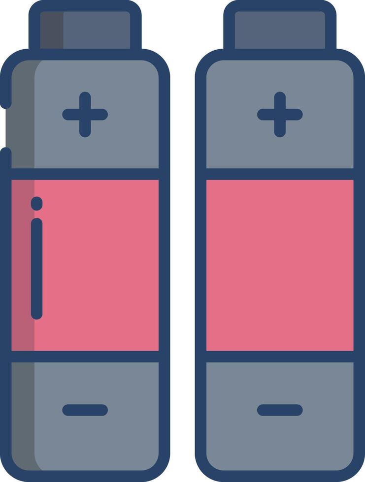 battery linear color illustration vector