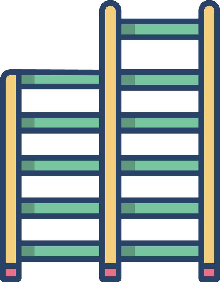 ladder linear color illustration vector