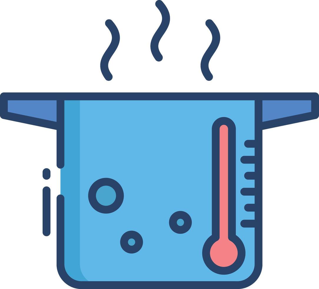 Heat energy linear color illustration vector
