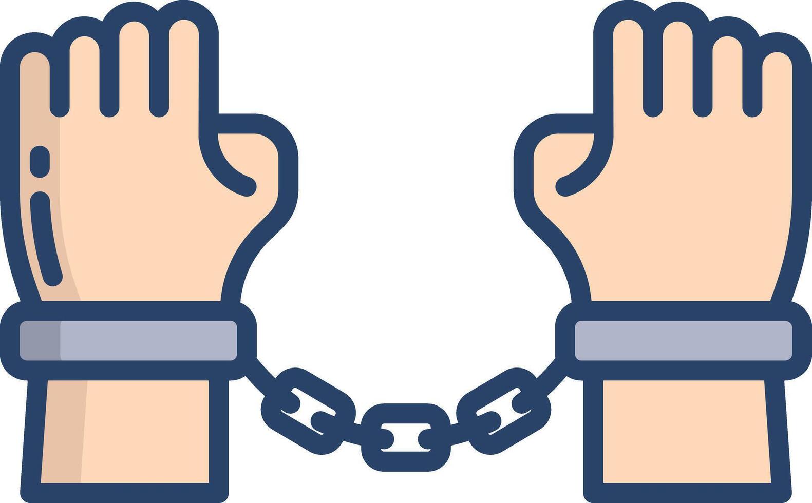 Arrest linear color illustration vector