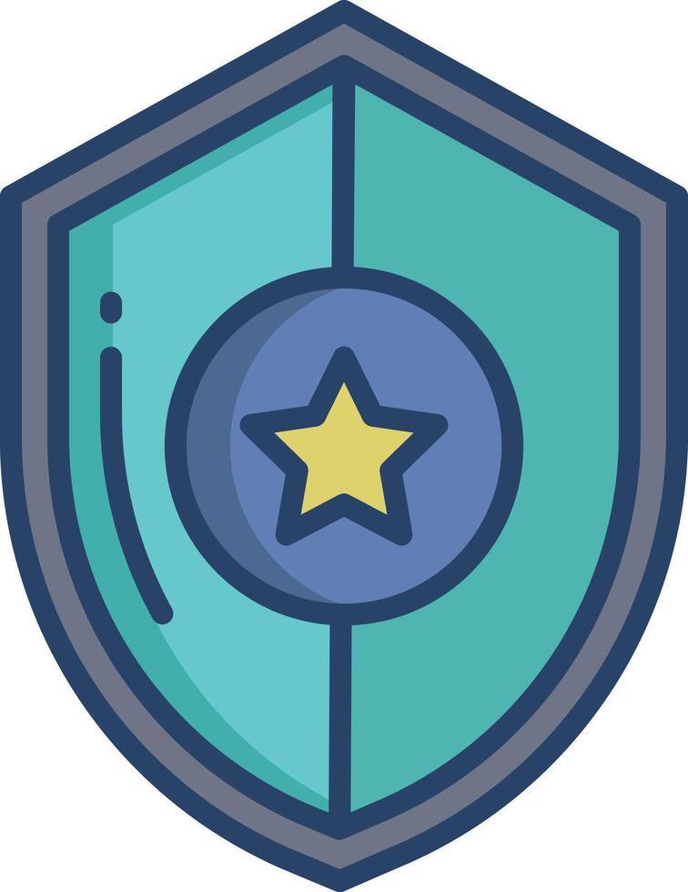 Badge linear color illustration vector