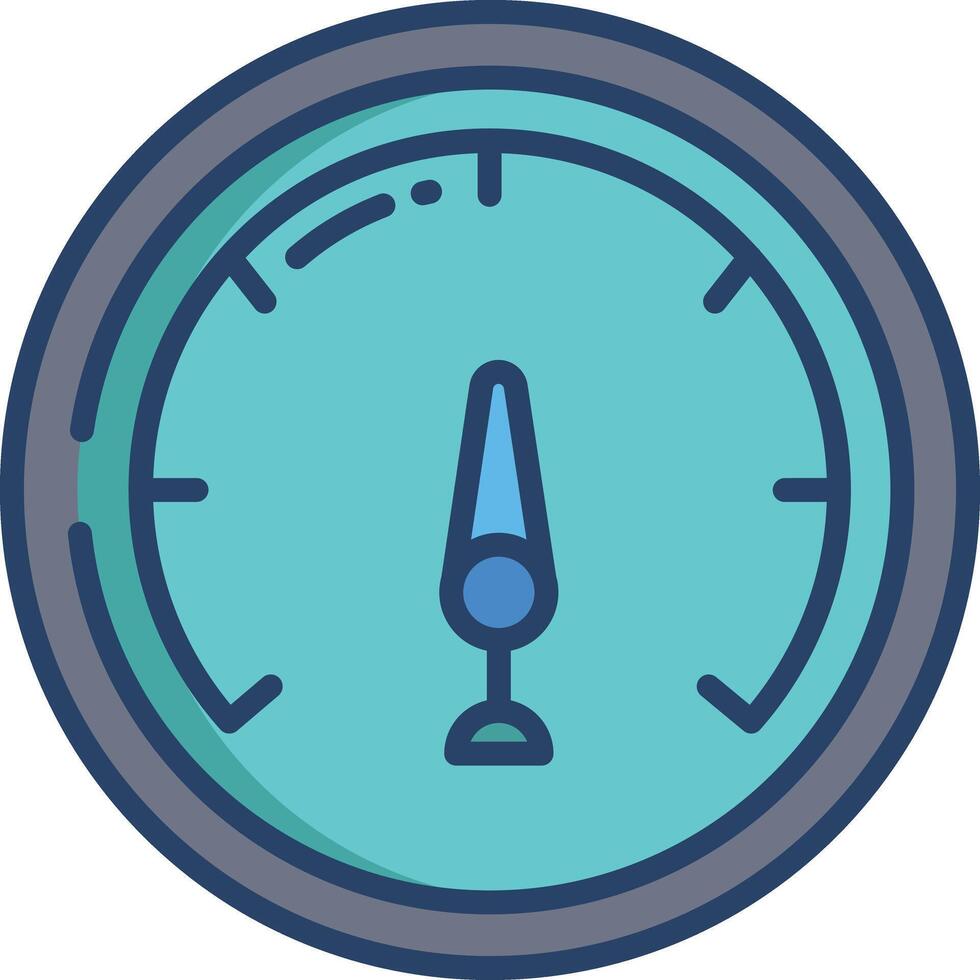 barometer linear color illustration vector