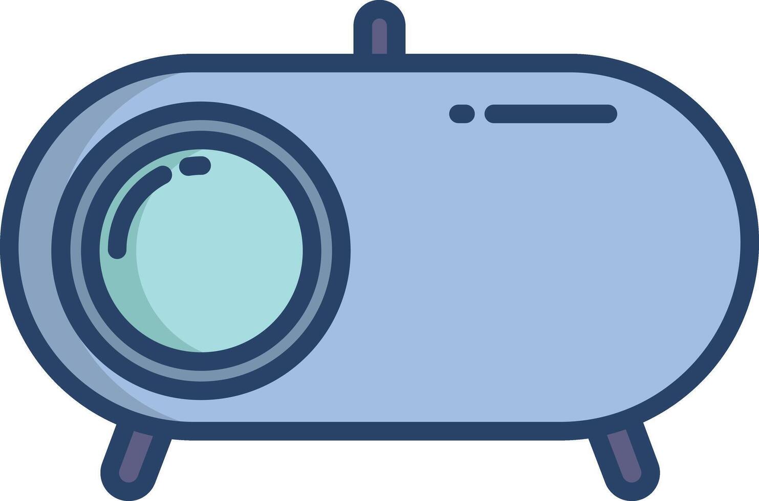 Cat litter box linear color illustration vector