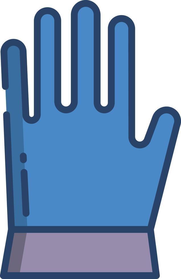 Gloves linear color illustration vector